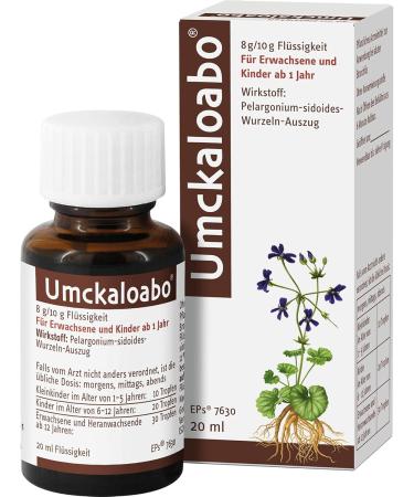 Umckaloabo Drops 20ml - Natural Relief for Cough Sore Throat & Runny Nose | Acute Bronchitis Treatment | Fast Healing | International Shipping - Buy Online on GoSupps.com