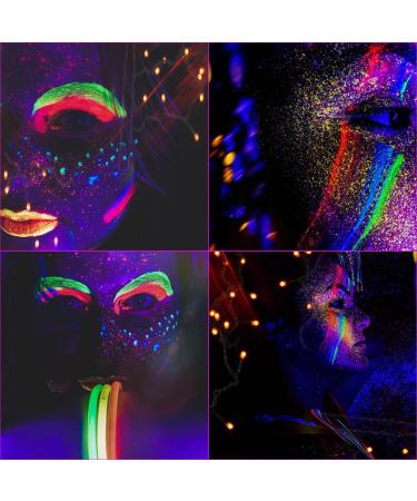 Buy Bowitzki UV-Neon Body Color Set - 8x10ml Fluorescent Face Paint for Festivals | Glow in the Dark Makeup - Buy Online on GoSupps.com