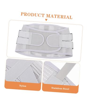 Sports Belt Back Brace for Lower Back Support | Breathable Uterus Protector | Adjustable Trimmer Corset - Silver 115x23x1CM - Buy Online on GoSupps.com