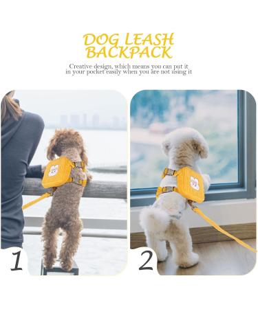Balacoo 3pcs Pet Backpack Doggie Backpack Pet Saddle Bag Puppy Backpack Harness Chain Ring Hedging - Buy Online on GoSupps.com