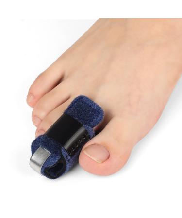 Ajoysoul Toe Splint 1 Pair Toe Straightener for Bent Toe Hammer Toe Crooked Toe Claw Toe Left and Right Toe Wrap to Support and Align Toe - Blue