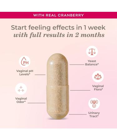 Vaginal Probiotics for Women - pH Balance Urinary Tract & Yeast Support - 60 Capsules with 6B CFUs - Buy Online on GoSupps.com