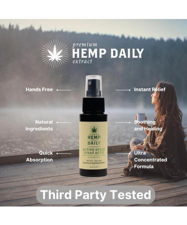 Hemp Daily Active Spray | Hemp Spray with Essential Oils | Vegan Organic Ingredients | 2 Fluid Ounces 3 Pack Classic Mint 2 Fl Oz (Pack of 3) - Buy Online on GoSupps.com
