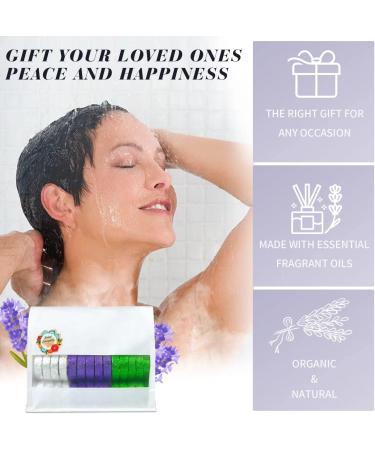 Shower Steamers Gift Set - Lavender Verbena Eucalyptus Aromatic Bombs - 45 Individually Wrapped Tablets for Mother's Day & Anniversaries - Buy Online on GoSupps.com