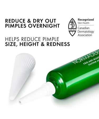 Vichy Normaderm Anti-Acne Spot Treatment With 10% Sulfur Glycolic Acid & Niacinamide Vitamin B3. Dries out pimples overnight prevents acne blemishes. Fragrance-free Dermatologists-recommended 20ML - Buy Online on GoSupps.com