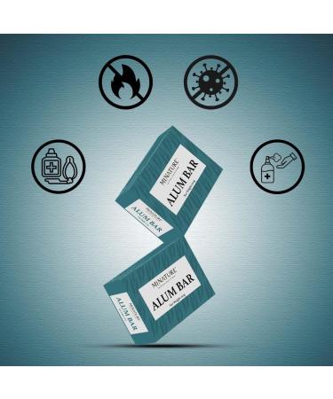 Pack of 5 Alum Bar (Phitkari) by minature | Alum Stone(Fitkari)| Alum Shaving Bar | Alum Blocks After Shave|100g*5 | 100% Only Alum | Chemical & Preservative Free| Pure & Natural - Buy Online on GoSupps.com