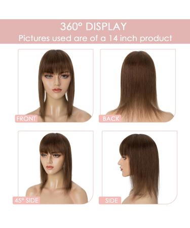 Clip-In Real Hair Extensions - 11cm Topper Ponytail 7A Quality 25cm Medium Brown (04#) Smooth Thickening Hair - Buy Online on GoSupps.com