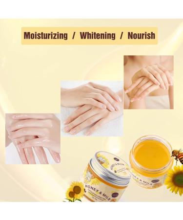 2pcs 50g Hand Wax Mask - Moisturizing Whitening & Nourishing Peeling Wax | Honey Milk Formula for Soft Hands - Buy Online on GoSupps.com