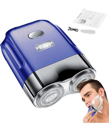 Electric Beard Trimmer | Portable Electric Shaver for Men - Beard Grooming Trimmer USB Rechargeable Automatic Face Shaver for Car Travel Home Blue - Buy Online on GoSupps.com