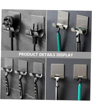 Zerodeko 60 pc Strong Sticky Hooks | Stainless Steel Self-Adhesive Bathroom Razor Holders & Hangers | Heavy-Duty Aluminum Bracket - Buy Online on GoSupps.com