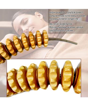 Premium Wood Fascia Roller & Massage Scooter - Beech Muscle Relaxation & Body Shaping Anti-Cellulite Gua Sha - Buy Online on GoSupps.com