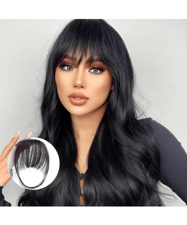 Meindin Clip in Bangs Real Hair | French Bangs Clip on Hair Bangs Extensions - Natural Color Clip on Neat Bangs Hair Extension Human Hair Bangs Extensions Stylish Hair Bangs Fringe Hairpieces Natural black - Buy Online on GoSupps.com