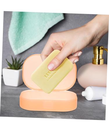 COOLHIYA Plastic Container pp soap draining rack household soap holder container travel Outdoor Fruit Dryer travel case water filter Toiletries sponge soap dish with lid Storage Box As Shown 7x10.5x3.5cm - Buy Online on GoSupps.com