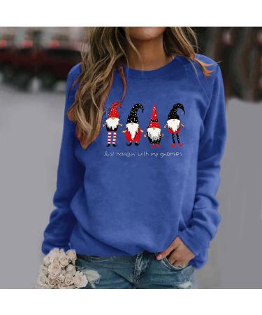 Shop Women's Christmas Sweaters | Rudolph Reindeer Elf & Santa Hooded Sweatshirts - Beige & Blue M - Buy Online on GoSupps.com