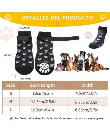Anti Slip Paw Protectors Dog Socks Non-Slip Dog Socks with Adjustable Straps Traction Control for Indoor on Hardwood Floor Wear Dog Paw Protection for Small to Large Senior Dogs Prevent Scratching (M) - Buy Online on GoSupps.com