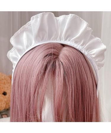 Wide Headdress Lovely White Maid Headbands for Women Animal Cosplay Headpiece Gothic Hair Bands Hair Hoop - Buy Online on GoSupps.com