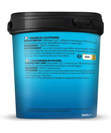 BODYLAB24 Glutamine Powder 500g | 100% Pure L-2-Amininoglutaric Acid | Supports Recovery for Strength & Endurance Athletes - Buy Online on GoSupps.com