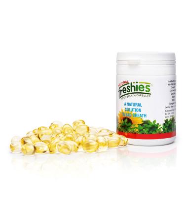 Freshies Gel Capsules for Bad Breath- Organic Peppermint and Parsley Oil Stomach Mint Breath Fresheners- Keto Friendly- Fresh Breath for 3+ hours- 90 count