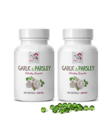 garlic supplements - GARLIC AND PARSLEY ODORLESS FORMULA - bone health vitamins for women garlic allicin allicin garlic supplements garlic parsley parsley capsules odorless garlic - 2B 200 Caps