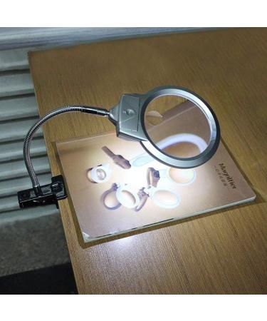 Desktop Lighting Magnifying Glass Magnifying Glass Reading Magnifying Glass Metal Hose LED Lighting top Desktop Magnifying Glass with Clip Magnifying Glass 360 no Dead Angle Rotating Head Made in - Buy Online on GoSupps.com