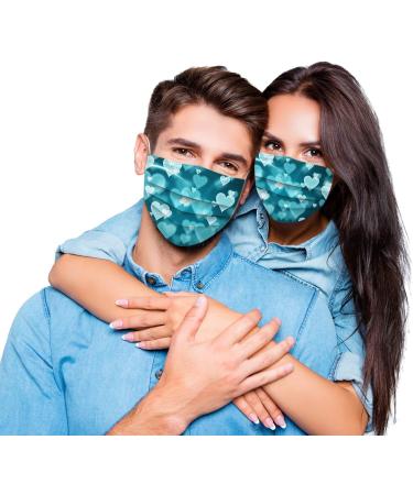 BEIBEIA Adults Valentine's Day Disposable Face_Masks Festival Party 3Ply Breathable Bandanas Cute Funny Balaclava Outdoor Daily Use - Buy Online on GoSupps.com