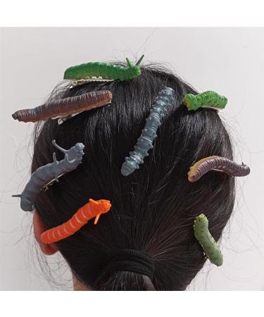 WDNIGLP 12Pieces Cute Caterpillars Hair Clips Unique Barrettes Caterpillars Hair Decoration for Weddings and Performances - Buy Online on GoSupps.com