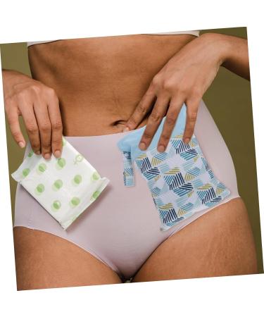 Napkin Storage Bag for Women | Stylish Fabric Wallet & Handbag Organizer | Blue 30x25x1cm | Perfect for Towels Pads & Toiletries - Buy Online on GoSupps.com