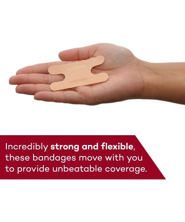 Dealmed Fabric Knuckle Flexible Adhesive Bandages - 100 Count, Latex Free - 1 1/2 x 3 Inches - Non-Stick Pad - Wound Care for First Aid Kit - Buy Online on GoSupps.com