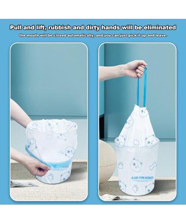 Drawstring Trash Bags Garbage Handle Waste Bags 100 Household Waste Automatic Closing Organizing Pouch For Toilet Bathroom Kitchen - Buy Online on GoSupps.com