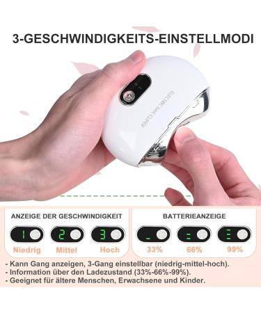 Automatic Electric Nail Clipper with 3-Speeds Levels and Nail Clip Storage LCD Digital Display USB Rechargeable Safety Electric Nail Trimmer Suitable for Babies Children White - Buy Online on GoSupps.com