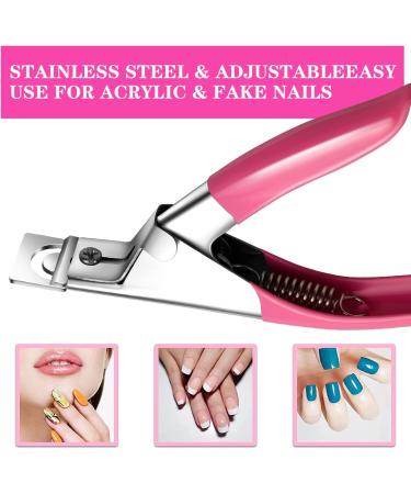 Acrylic Nail Clippers Professional False Nails Clipper Gel Artificial Nail Clippers Adjustable Nail Trimmer Manicure Tool for Salon Home Nail Art - Buy Online on GoSupps.com