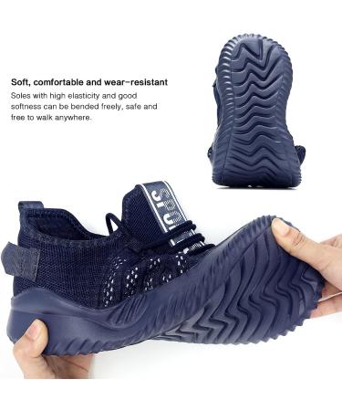 Mevlzz Men's Slip On Walking Shoes - Lightweight Breathable Non Slip Running Sneakers in Navy Blue - Buy Online on GoSupps.com