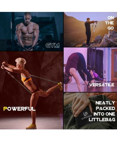 Veick Resistance Bands Set - 5 Fitness Bands for Strength Training Pilates & Physiotherapy (4.5-68 kg) with Carry Bag - International Shipping Available - Buy Online on GoSupps.com