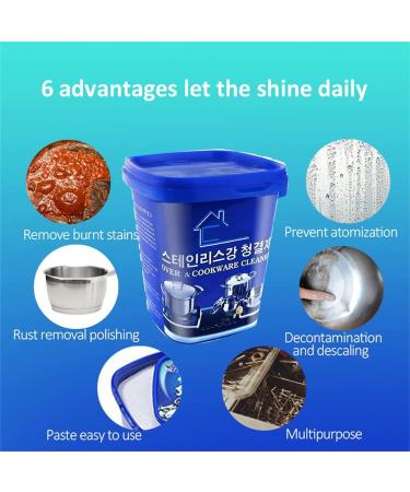 Fourpeopeo Stainless Steel Cleaning Powder 500g Stainless Steel Cleaning Paste Oven Cookware Cleaner Powerful Stainless Steel Cookware Cleaning Paste for Home Use - Buy Online on GoSupps.com