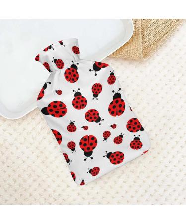 Ladybug Hot Water Bottle with Plush Cover - Cozy Hand Warmer for Adults & Kids | 26.5x15.3cm - International Shipping Available - Buy Online on GoSupps.com