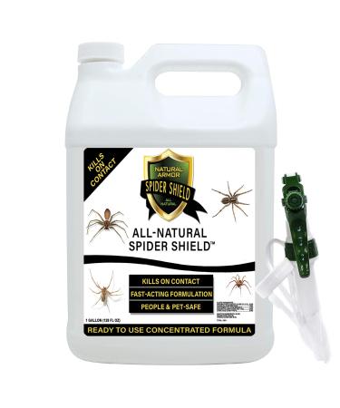 Spider Killer & Repellent Spray - Powerful Peppermint Formulation Kills & Repels All Types of Spiders and Works Better Than Ultrasonic Gimmicks  128 fl oz Gallon Ready to Use 128 Fl Oz - Gallon