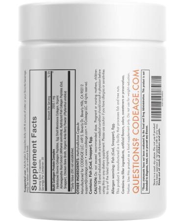CodeAge Hydrolyzed Multi Collagen 90 Capsules - Advance Skin, Hair & Joint Support - Buy Online on GoSupps.com