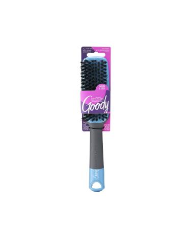 Goody Straight Talk Boar Bristle Hair Brush Gray and Blue 1 Ct