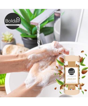  Boldair BOLDAIR - Sweet Almond Hand Wash - Frequent and Regular Hand Washing - 94.3% Naturally Derived Ingredients - Made in France - 500ml Pump Bottle - Buy Online on GoSupps.com