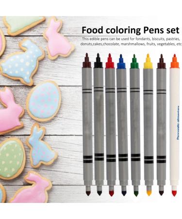 Food Coloring Markers Multi-Color Food Writing Pens Transfer Edible Black Coloring Pens Fine-Pointed Edible Markers Used for Fondant Cake Chocolate Blue - Buy Online on GoSupps.com