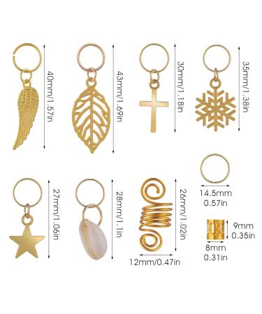 Molain 140-Piece Hair Pearls & Dreadlocks Accessories | Metal Hair Cuffs Rings & Aluminum Coils for Braids - Buy Online on GoSupps.com