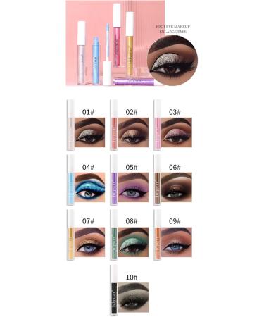 Julystar Polarized liquid eye shadow cosmetics shimmering monochromatic eye shadow cosmetics (06#) - Buy Online on GoSupps.com