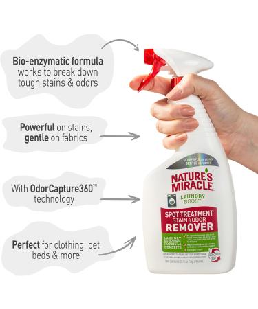 Nature s Miracle Laundry Boost - 32 Oz. Spot Treatment & Odor Remover | Pre-Wash Stain Removal | International Shipping Available - Buy Online on GoSupps.com