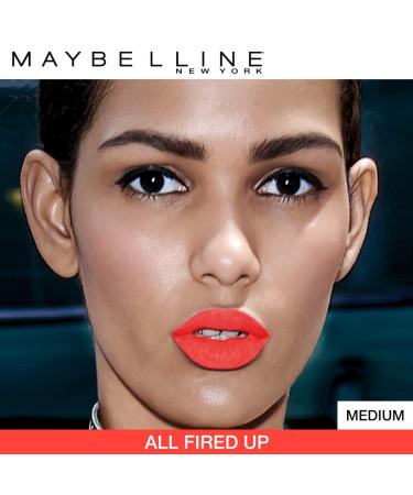 Maybelline Color Sensational Creamy Matte Lipstick - All Fired Up 0.15 oz - Buy Online on GoSupps.com