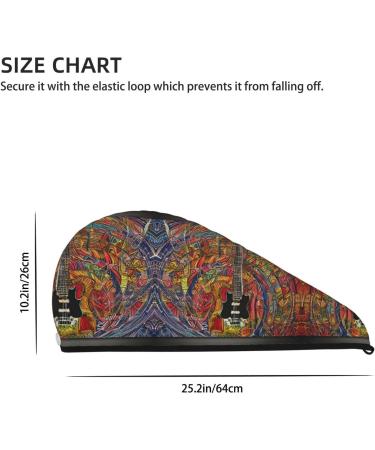 Buy Color Acoustic & Guitar Coral Velvet Quick-Dry Hair Towel Wrap Perfect for Travel & Home Unisex Dry Hair Cap - Buy Online on GoSupps.com