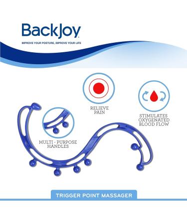BackJoy Trigger Point Relief Self Massage Stick - Foldable Therapy for Lower Back Neck & Foot - Blue - One Size - Buy Online on GoSupps.com