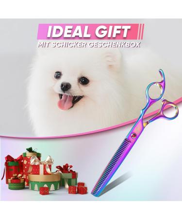 DRGSKL Professional Effilier Scissors - Rainbow Blender Grooming Scissors for Medium & Large Pets | Japanese Stainless Steel 440C - Buy Online on GoSupps.com