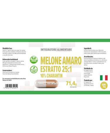 Hepatica Bitter Melon Bitter MelonKarela 12500mg Equivalent 500mg of 251 extract 120 Vegan Capsules 10 Chantarine High Strength Supplement - Buy Online on GoSupps.com