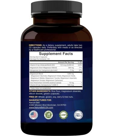 12-in-1 Magnesium Complex 1000mg 4-Months Supply Magnesium Glycinate Citrate Taurate Malate & More High Absorption Formula for Men & Women Chelated & Purified 240 Capsules - Buy Online on GoSupps.com