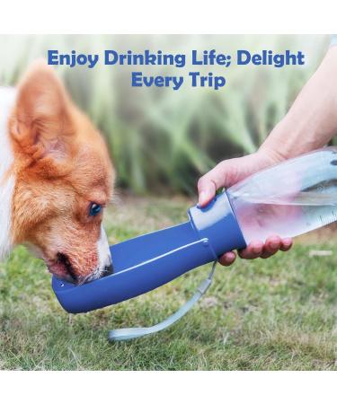 Peteast Foldable Dog Drinking Bottle - Dishwasher Safe Leak-Proof Design for Hiking & Outdoors - Ideal for Dogs & Cats - Marine Blue - Buy Online on GoSupps.com